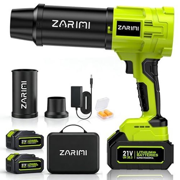 high speed cordless leaf blower